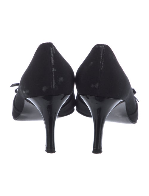 Stuart Weitzman Canvas Bow Accents Pumps