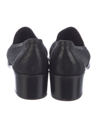 Stuart Weitzman Leather Tassel Accents Loafers