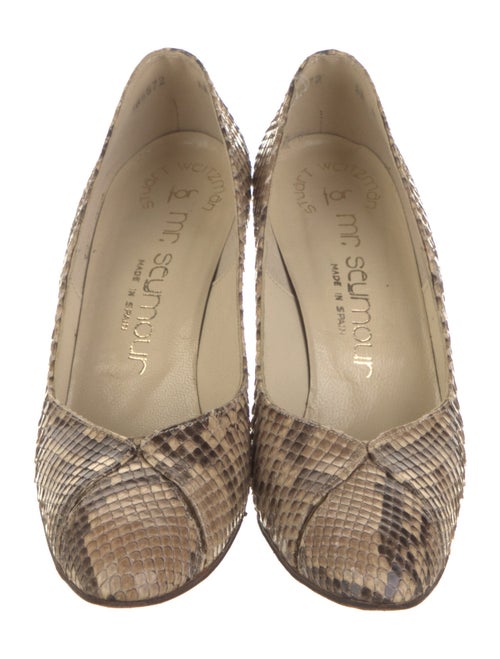 Stuart Weitzman Embossed Leather Animal Print Pumps