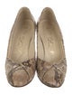 Stuart Weitzman Embossed Leather Animal Print Pumps