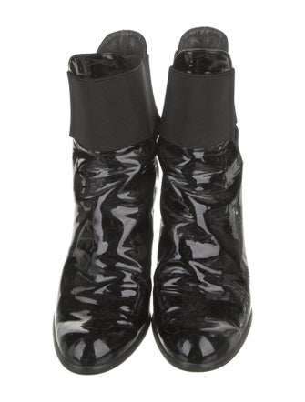 Stuart Weitzman Patent Leather Chelsea Boots