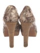 Stuart Weitzman Leather Animal Print Pumps