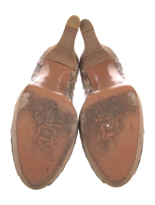 Stuart Weitzman Leather Animal Print Pumps