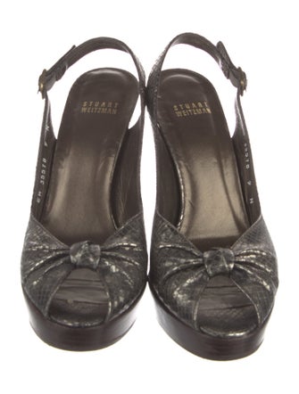 Stuart Weitzman Leather Slingback Sandals