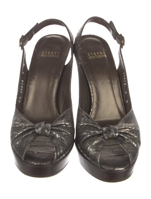 Stuart Weitzman Leather Slingback Sandals