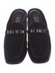 Stuart Weitzman Suede Beaded Accents Mules