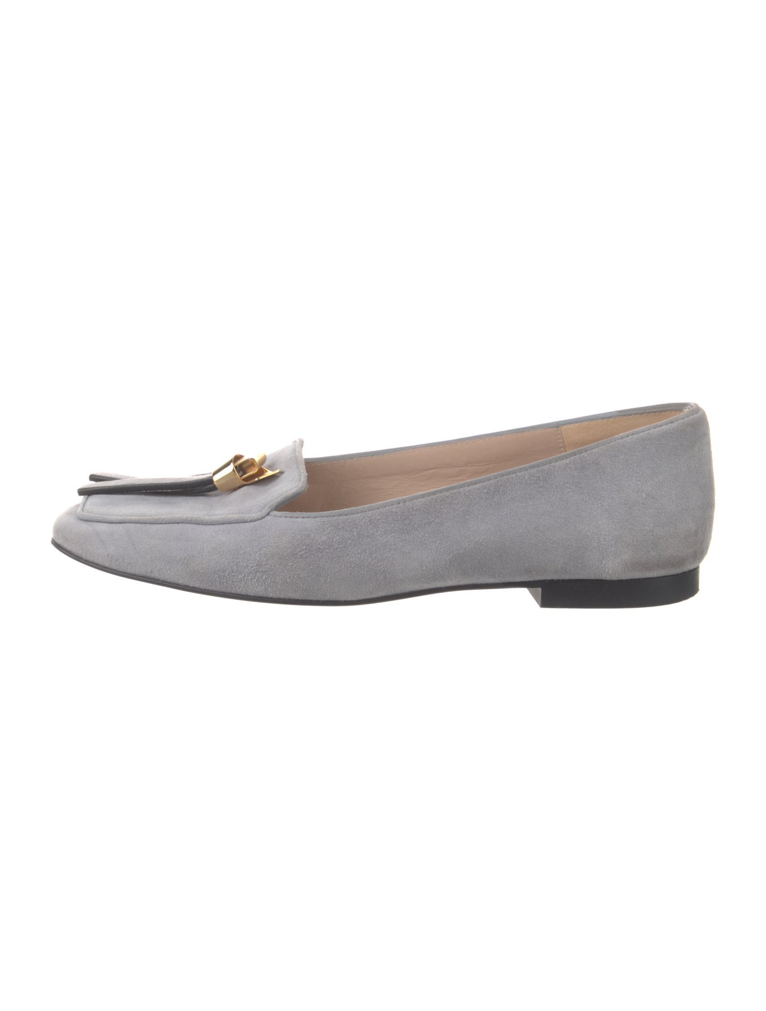 Stuart Weitzman Suede Tassel Accents Loafers