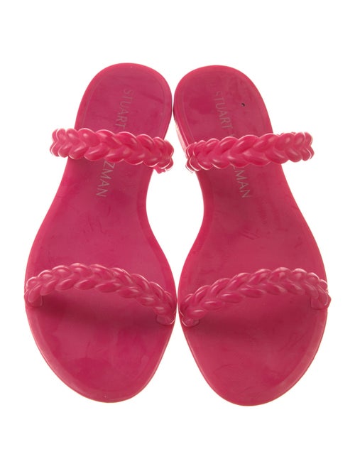Stuart Weitzman Rubber Braided Accents Slides