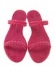 Stuart Weitzman Rubber Braided Accents Slides