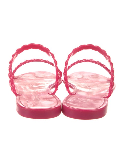Stuart Weitzman Rubber Braided Accents Slides