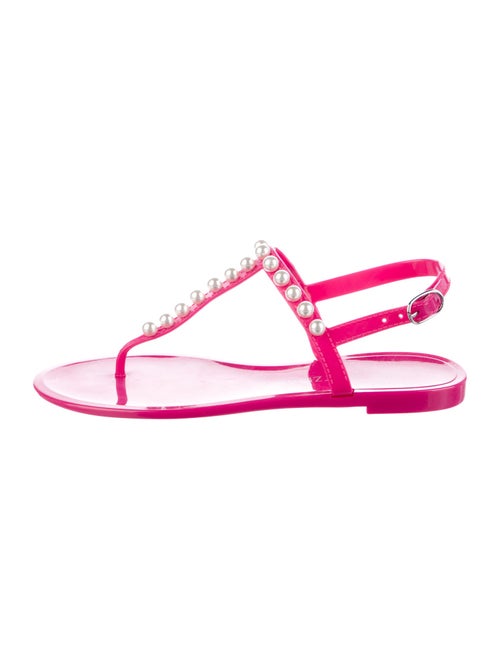 Stuart Weitzman Rubber Studded Accents T-Strap Sandals