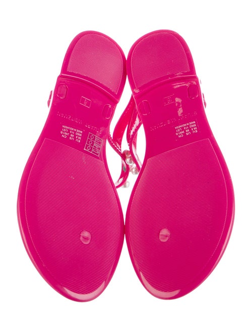 Stuart Weitzman Rubber Studded Accents T-Strap Sandals