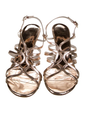 Stuart Weitzman Leather Slingback Sandals