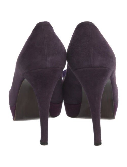 Stuart Weitzman Suede Bow Accents Pumps