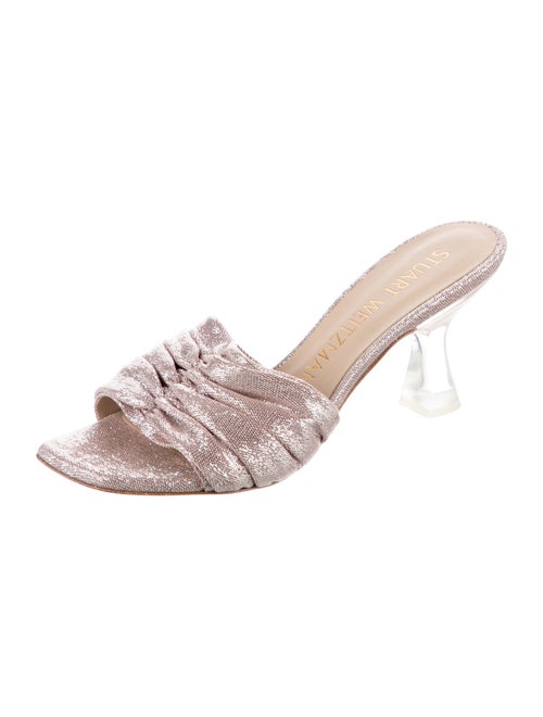 Stuart Weitzman Glitter Accents Slides