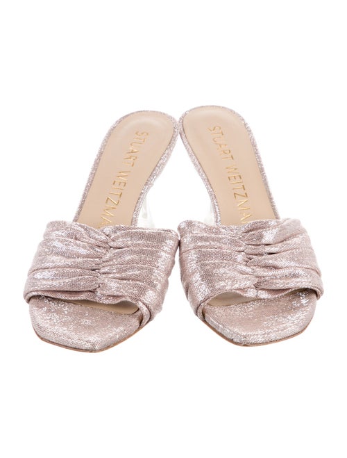 Stuart Weitzman Glitter Accents Slides