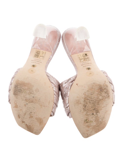Stuart Weitzman Glitter Accents Slides