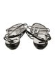 Stuart Weitzman Patent Leather T-Strap Sandals