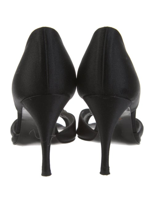 Stuart Weitzman Satin Crystal Embellishments D'Orsay Pumps