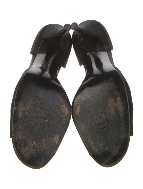 Stuart Weitzman Satin Crystal Embellishments D'Orsay Pumps