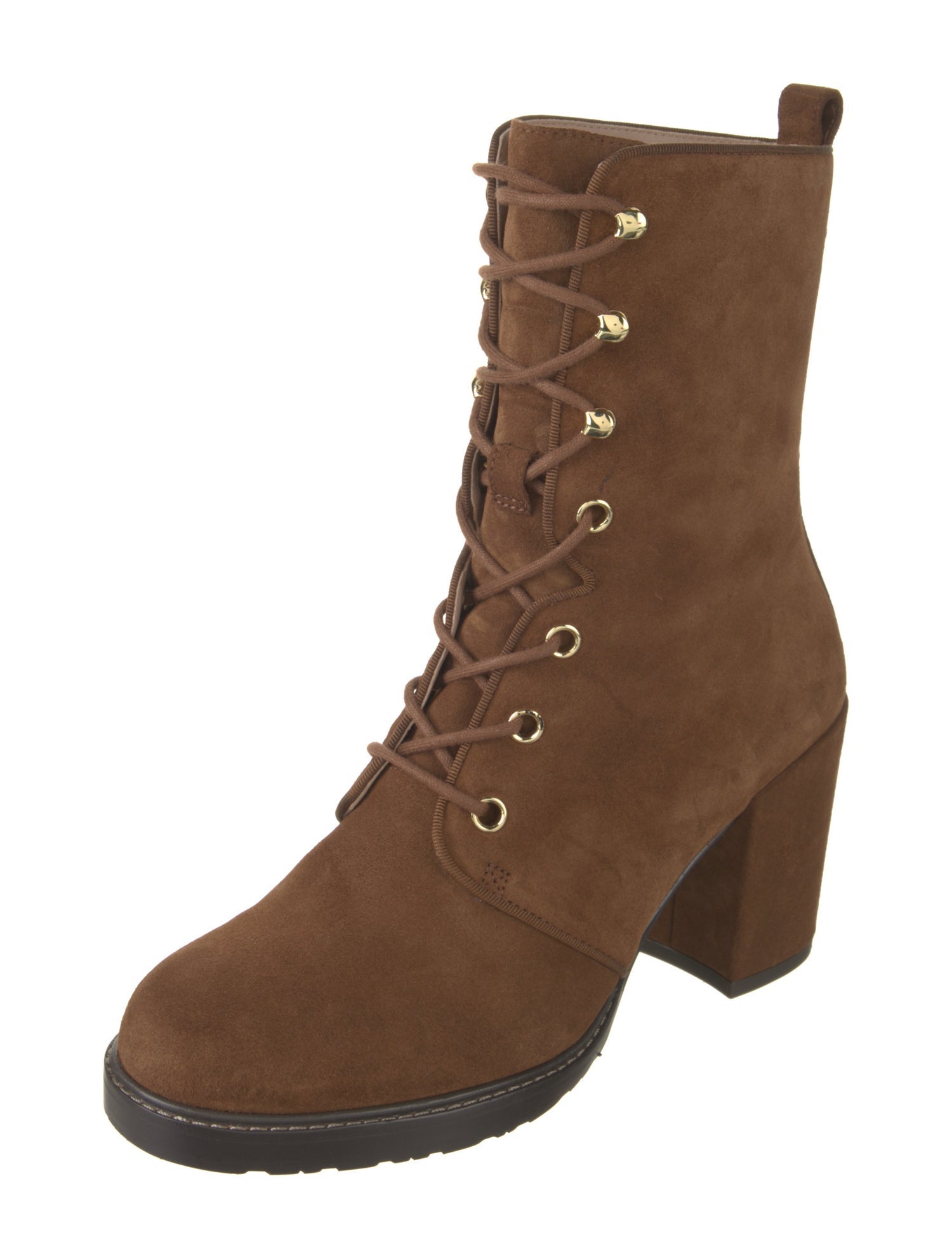 Stuart Weitzman Suede Lace-Up Boots
