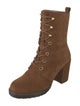 Stuart Weitzman Suede Lace-Up Boots