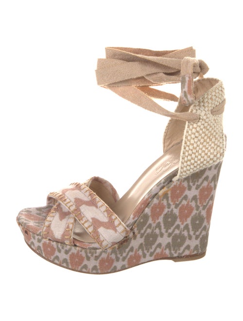 Stuart Weitzman Canvas Printed Espadrilles