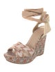 Stuart Weitzman Canvas Printed Espadrilles