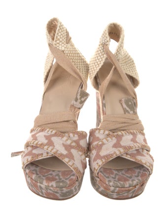 Stuart Weitzman Canvas Printed Espadrilles
