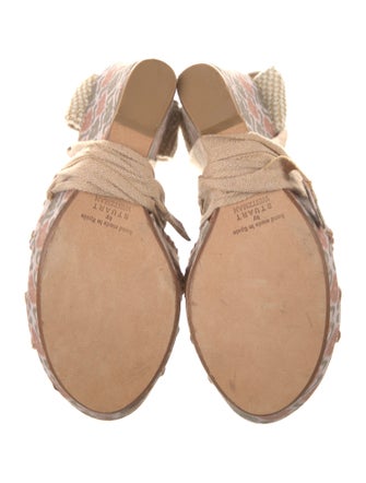 Stuart Weitzman Canvas Printed Espadrilles