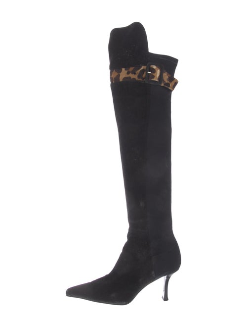 Stuart Weitzman Suede Animal Print Boots