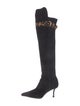 Stuart Weitzman Suede Animal Print Boots