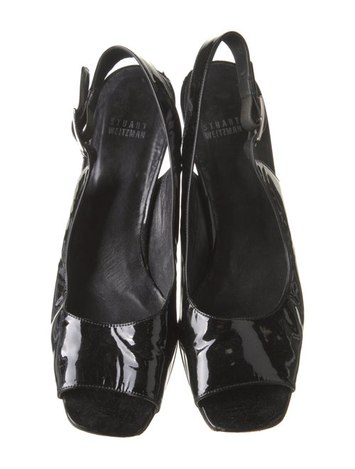 Stuart Weitzman Patent Leather Slingback Pumps