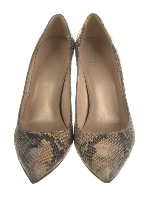 Stuart Weitzman Leather Animal Print Pumps