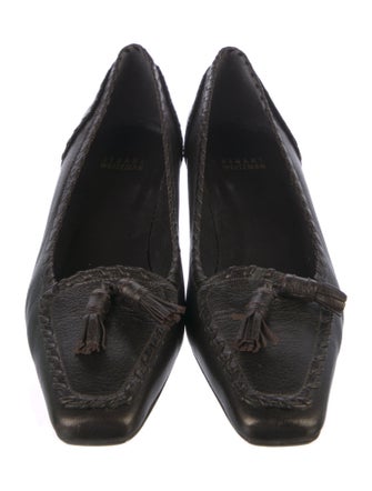 Stuart Weitzman Leather Tassel Accents Pumps