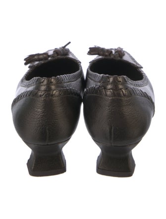 Stuart Weitzman Leather Tassel Accents Pumps