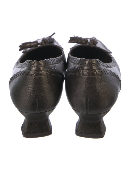 Stuart Weitzman Leather Tassel Accents Pumps