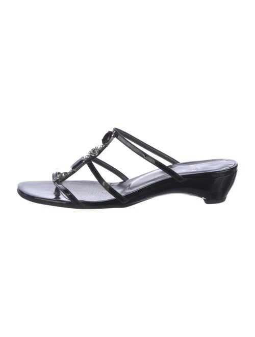Stuart Weitzman Patent Leather Slides