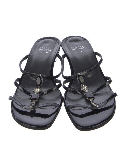 Stuart Weitzman Patent Leather Slides