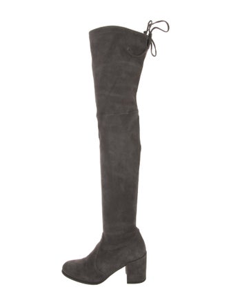 Stuart Weitzman Suede Lace-Up Boots