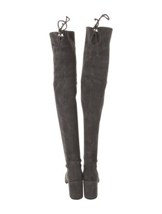 Stuart Weitzman Suede Lace-Up Boots