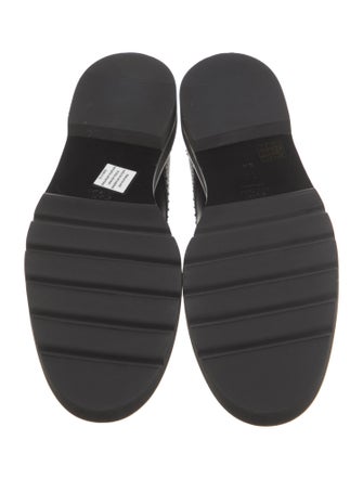 Stuart Weitzman Faux Pearl Accents Leather Oxfords