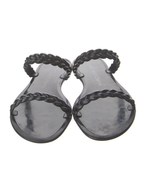 Stuart Weitzman Rubber Braided Accents Slides