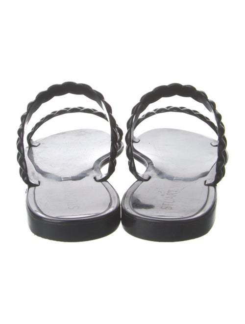 Stuart Weitzman Rubber Braided Accents Slides