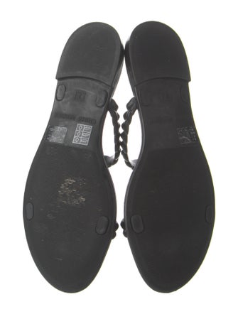 Stuart Weitzman Rubber Braided Accents Slides