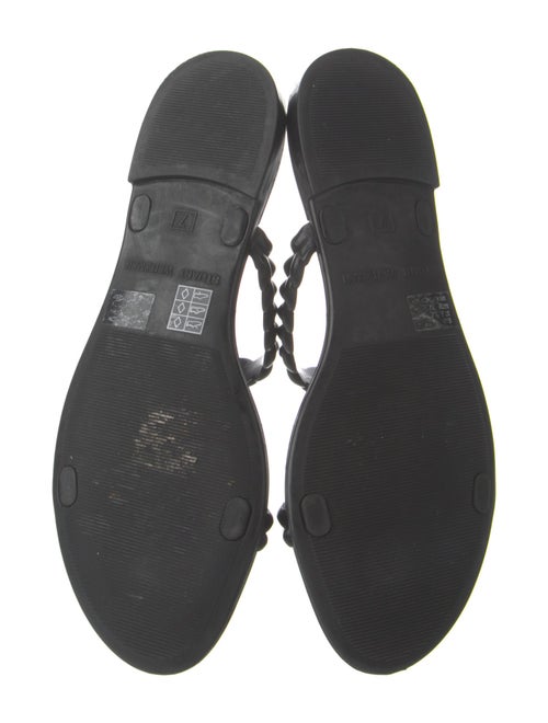 Stuart Weitzman Rubber Braided Accents Slides