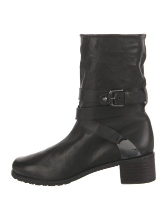 Stuart Weitzman Leather Moto Boots