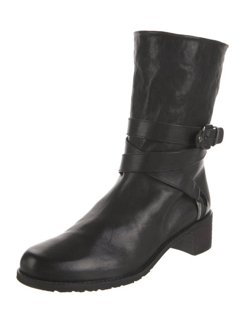 Stuart Weitzman Leather Moto Boots