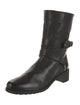 Stuart Weitzman Leather Moto Boots