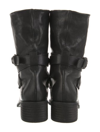 Stuart Weitzman Leather Moto Boots